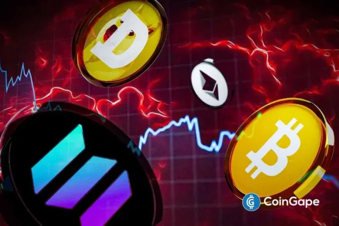 The crypto market crash deepens, with Bitcoin falling 7% to $70K lows and erasing all gains since crypto-friendly Donald Trump’s election as the US President. Top altcoins Ethereum (ETH), BNB, XRP, Solana (SOL), Dogecoin (DOGE), and Cardano (ADA) tumble 6-10% over the past 24 hours. Several headwinds, including a hawkish Fed outlook, whale capitulation, and
The post <a href="https://coingape.com/crypto-market-crash-deepens-as-bitcoin-falls-to-70k-amid-bear-market-jitters/">Crypto Market Crash Deepens as Bitcoin Falls to $70K amid Bear Market Jitters</a> appeared first on <a href="https://coingape.com/">CoinGape</a>.
