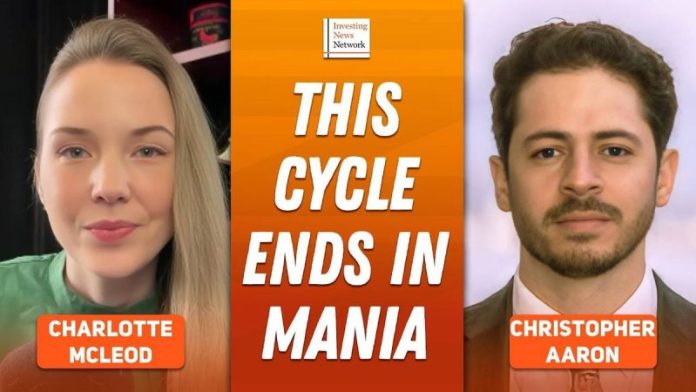 <strong>Christopher Aaron, founder of iGoldAdvisor and Elite Private Placements,</strong><strong> explains where gold and silver are in the current cycle and what his strategy looks like now. </strong>
‘This cycle is going to end in a mania,’ he said. ‘You want to position not when the mania is unfolding, but when it gets quiet, and I think we’re in one of those windows now to be positioning.’
<strong>Securities Disclosure: I, Charlotte McLeod, hold no direct investment interest in any company mentioned in this article.</strong>
This post appeared first on investingnews.com